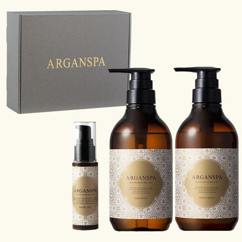 ARGANSPA（アルガンスパ） まとまりケアセット ギフトBOX | シャンプー・トリートメント・ヘアオイル
