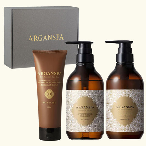 ARGANSPA（アルガンスパ）  ダメージケアセット ギフトBOX  | シャンプー・トリートメント・ヘアマスク