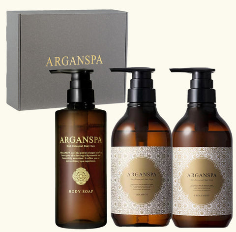 ARGANSPA（アルガンスパ） ヘア＆ボディセット ギフトBOX | シャンプー・トリートメント・ボディソープ